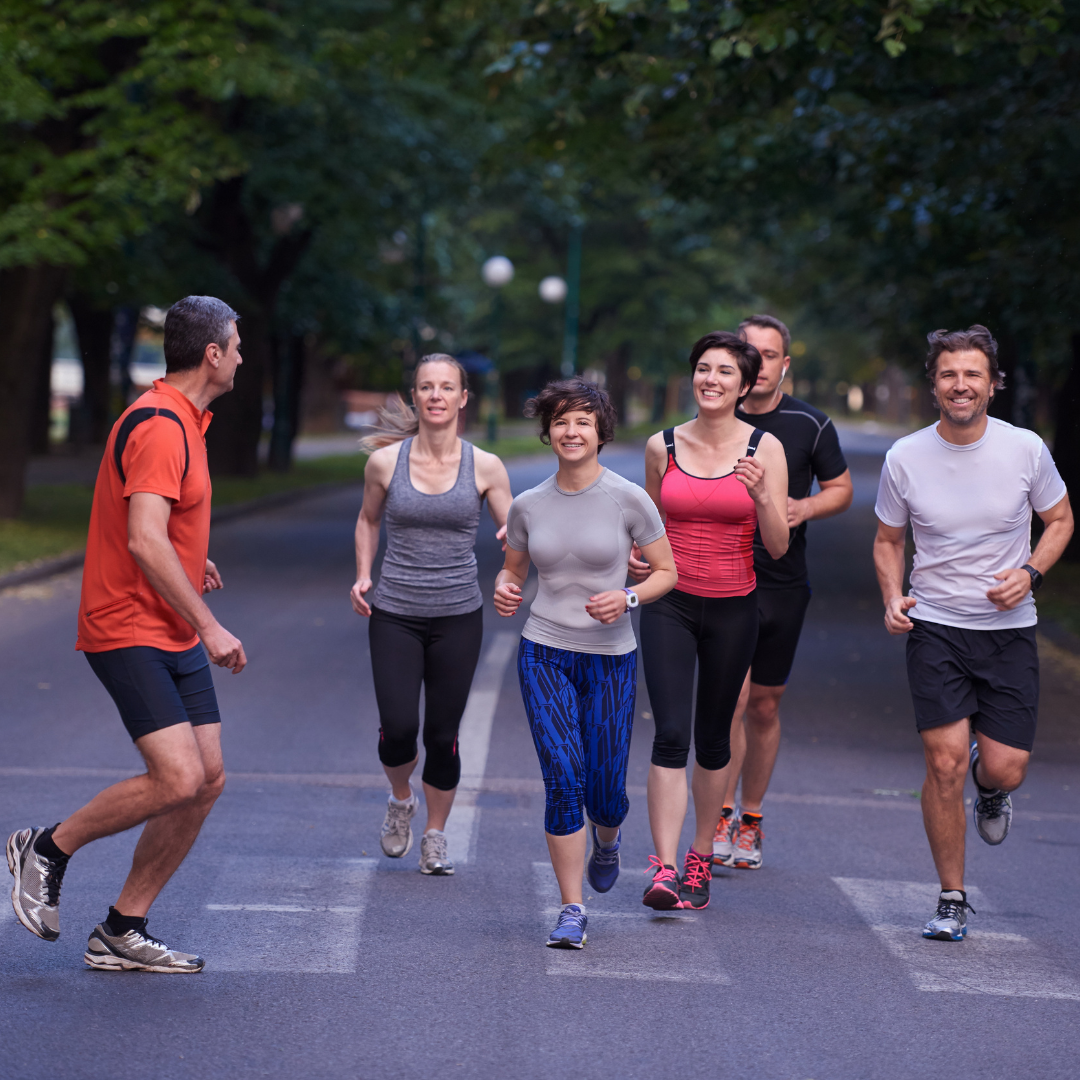 People Group Jogging